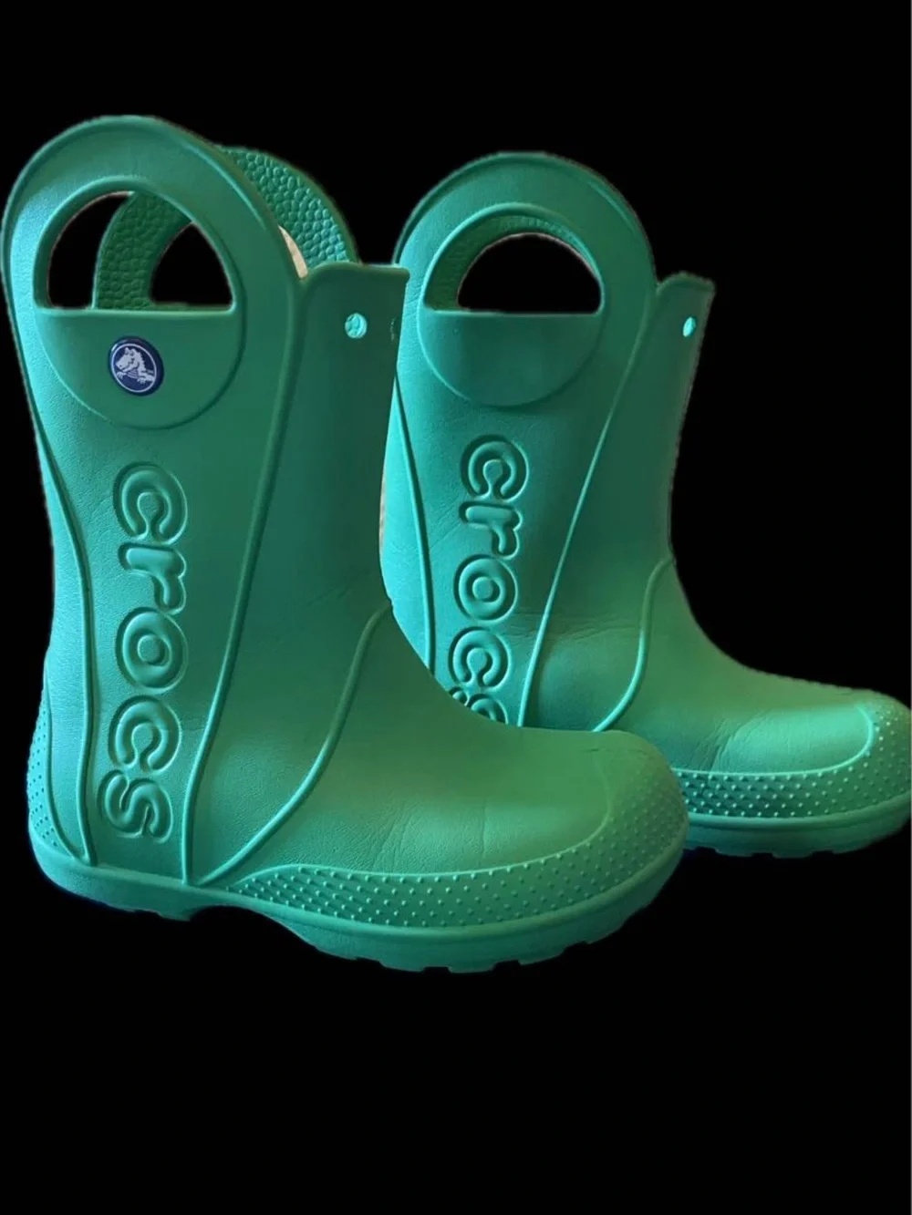 CROCS Kids' Green Waterproof Rain Boots